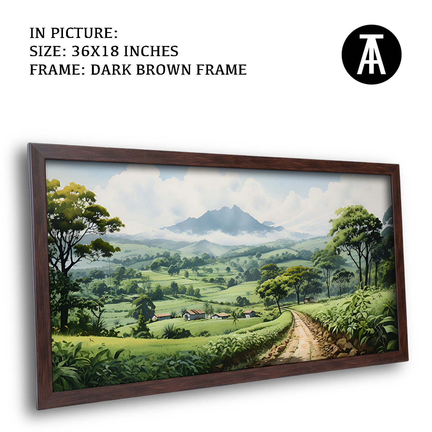 Artwork in Metal Champagne Gold Frame