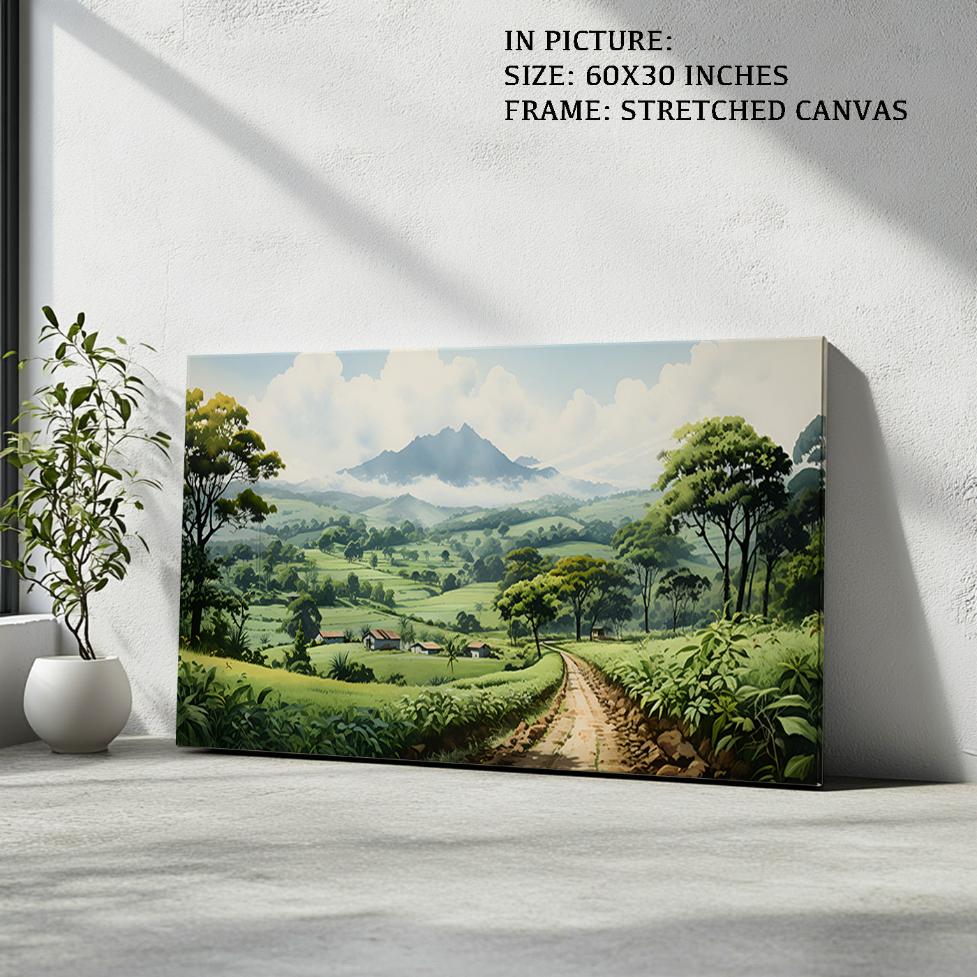 Artwork in Natural Wood Frame