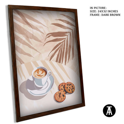 Sample Artwork in Dark Brown Frame