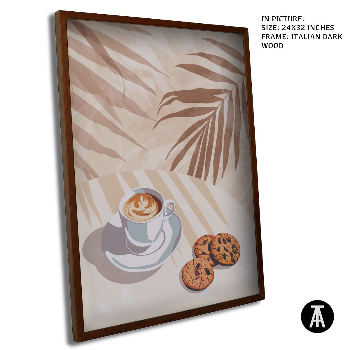 Sample Artwork in Italian Wood Framing Dark