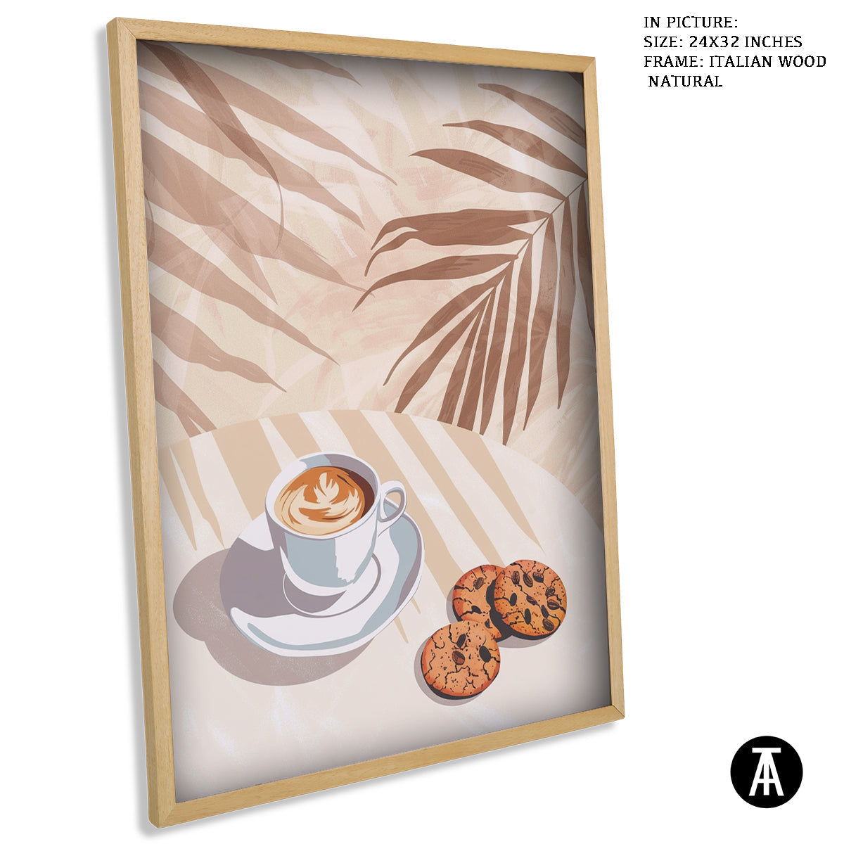 Sample Artwork in Italian Wood Framing Natural