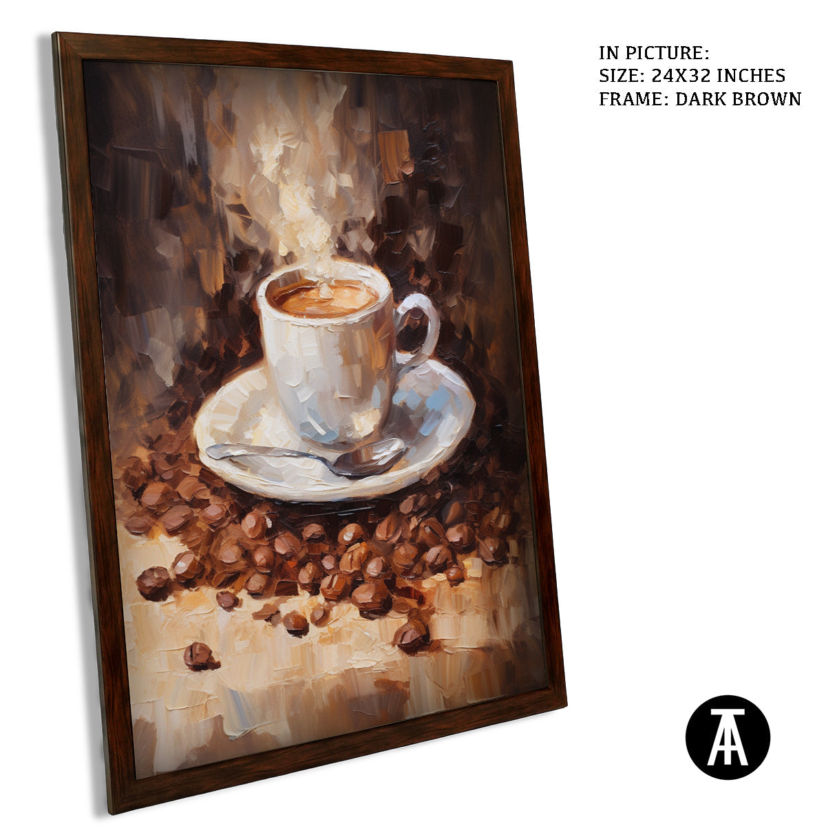 Sample Artwork in Dark Brown Frame