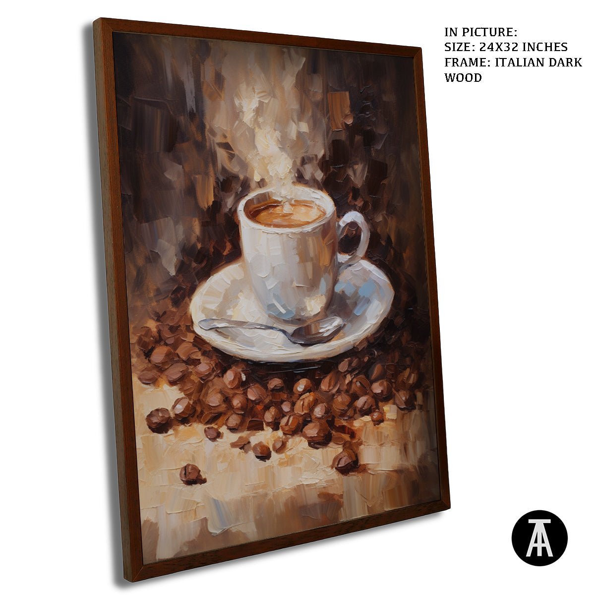 Sample Artwork in Italian Wood Framing Dark