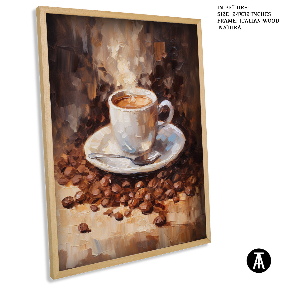 Sample Artwork in Italian Wood Framing Natural