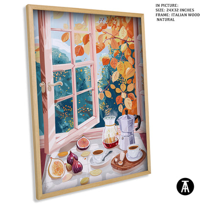 Artwork in Natural Wood Frame