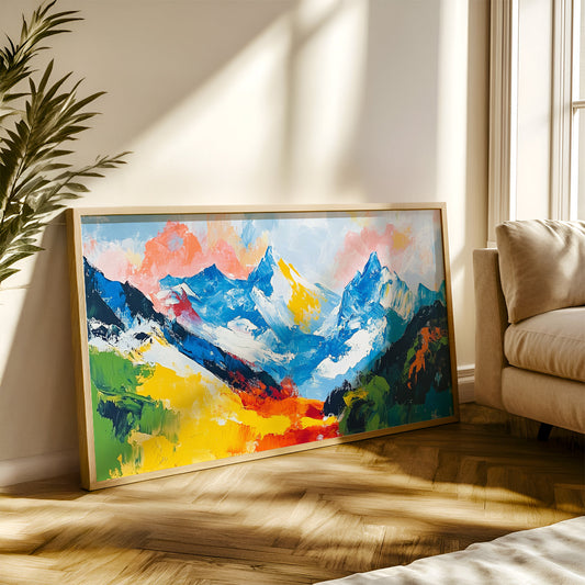 Modern Art Painting in a Lifestyle Setting