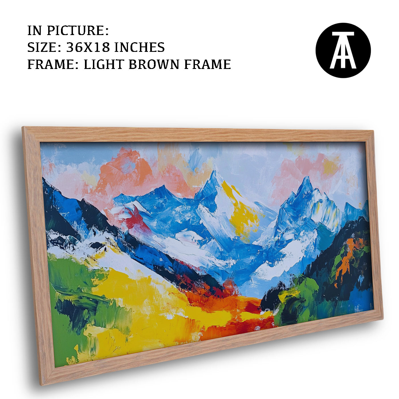 Artwork in Dark Brown Frame