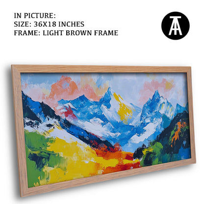Artwork in Dark Brown Frame