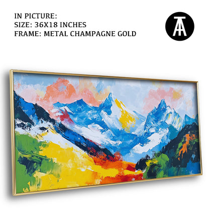 Artwork in Light Brown Frame