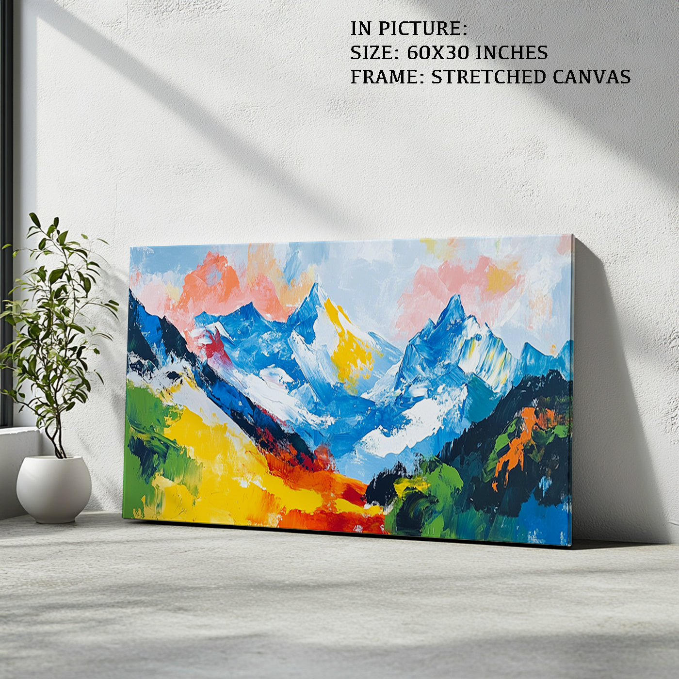 Artwork in Natural Wood Frame