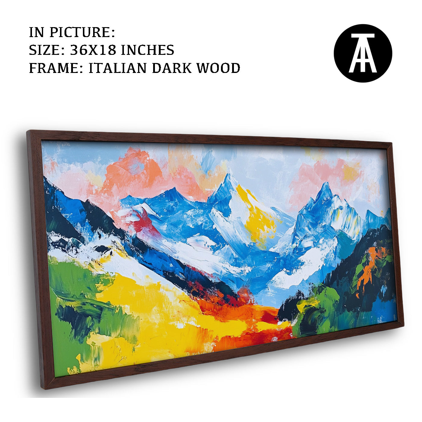 Artwork in Dark Wood Frame