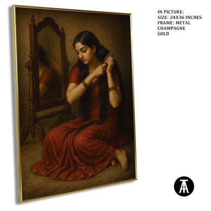 Artwork in Metal Champagne Gold Frame