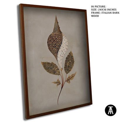 Artwork in Dark Wood Frame