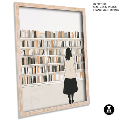 Artwork in Dark Brown Frame