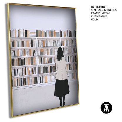 Artwork in Light Brown Frame