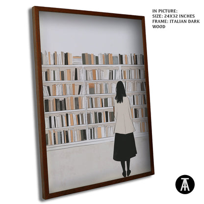 Artwork in Dark Wood Frame
