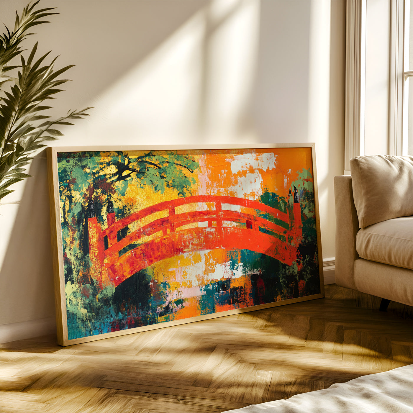 Modern Art Painting in a Lifestyle Setting