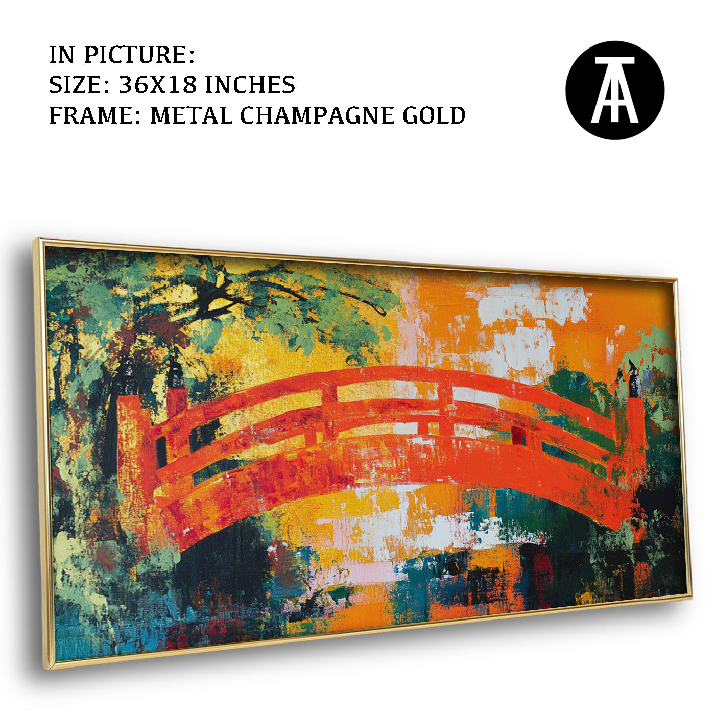 Artwork in Light Brown Frame