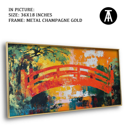 Artwork in Light Brown Frame