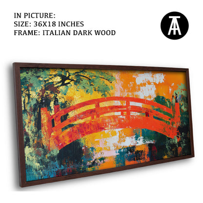Artwork in Dark Wood Frame