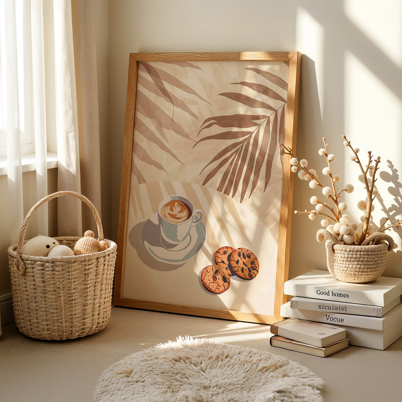 Boho Art Painting in a Lifestyle Setting