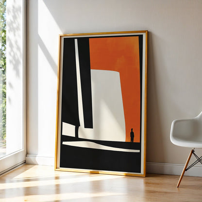 Abstract Art in a Lifestyle Setting Coral Geometry by NYC Abstract