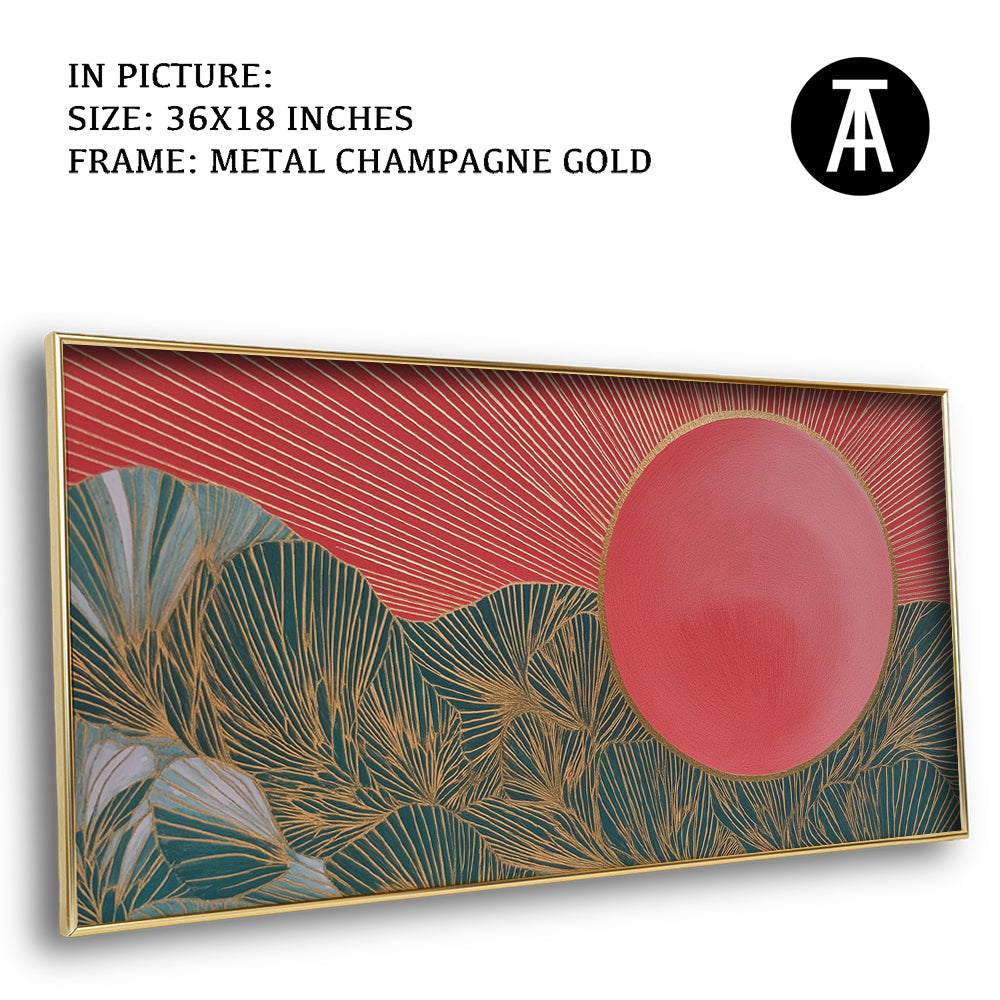 Artwork in Metal Champagne Gold Frame
