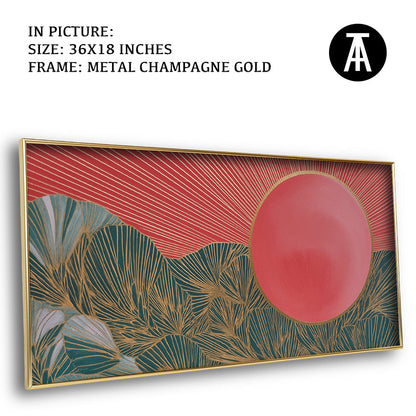 Artwork in Metal Champagne Gold Frame