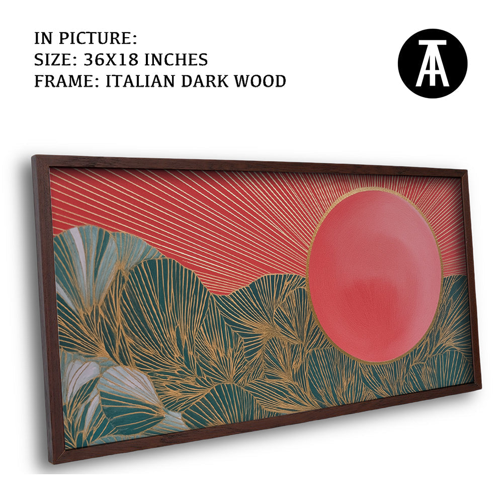 Artwork in Dark Wood Frame