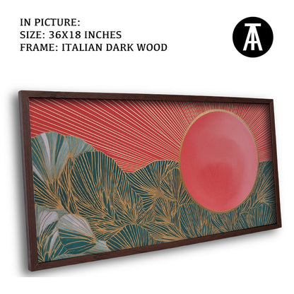 Artwork in Dark Wood Frame