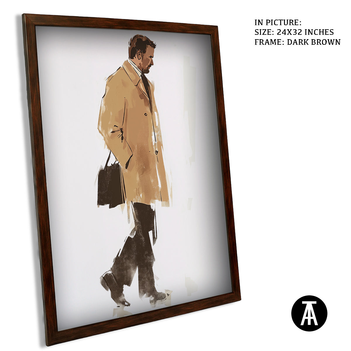 Artwork in Metal Champagne Gold Frame