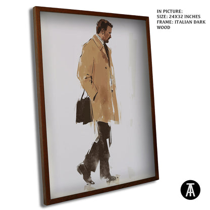 Artwork in Dark Wood Frame
