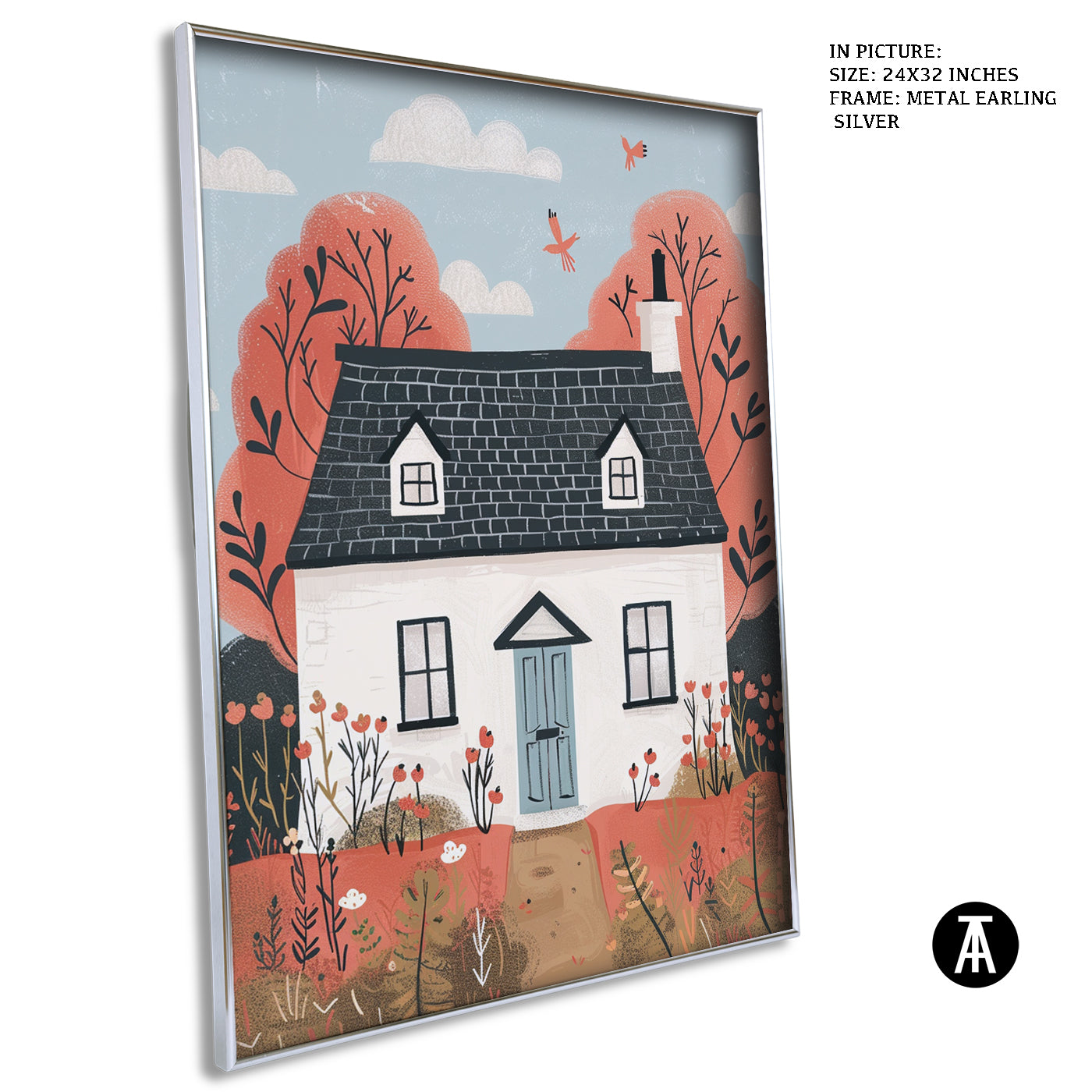 Artwork in Metal Earling Silver Frame
