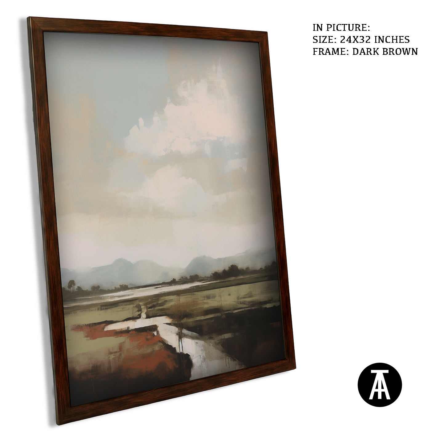 Artwork in Metal Champagne Gold Frame