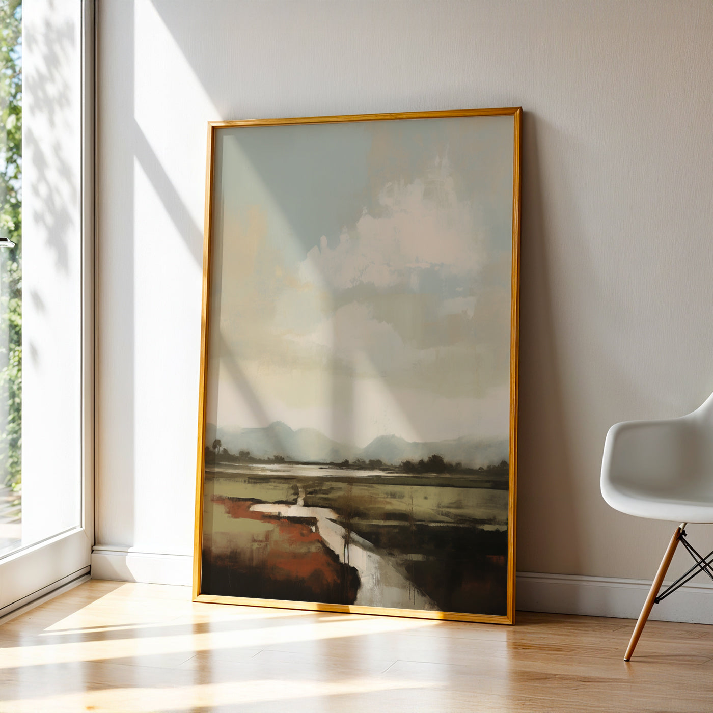 Abstract Painting in a Lifestyle Setting