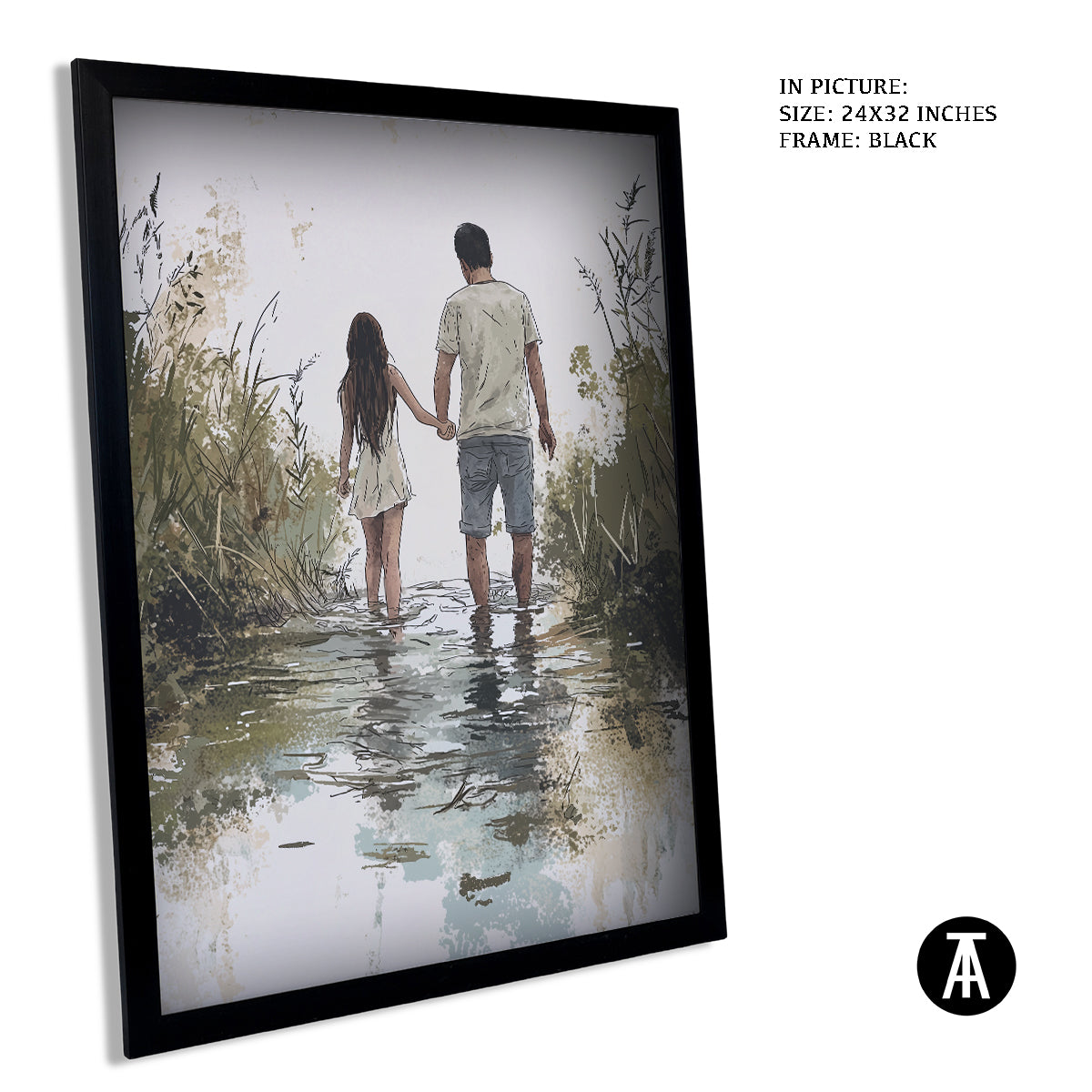 Artwork in Metal Earling Silver Frame