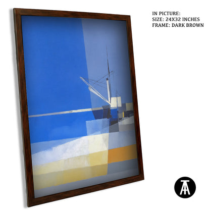 Artwork in Dark Brown Frame