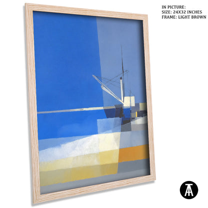 Artwork in Light Brown Frame