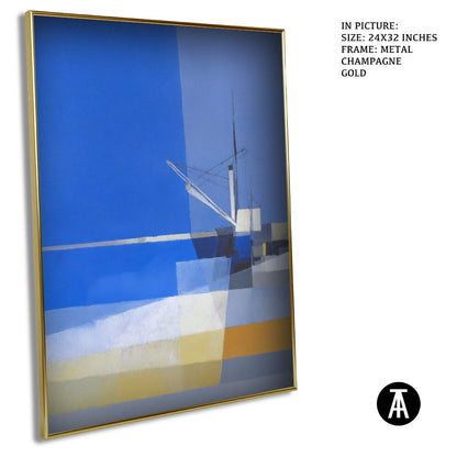 Artwork in Metal Champagne Gold Frame