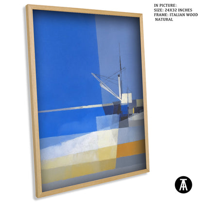 Artwork in Natural Wood Frame