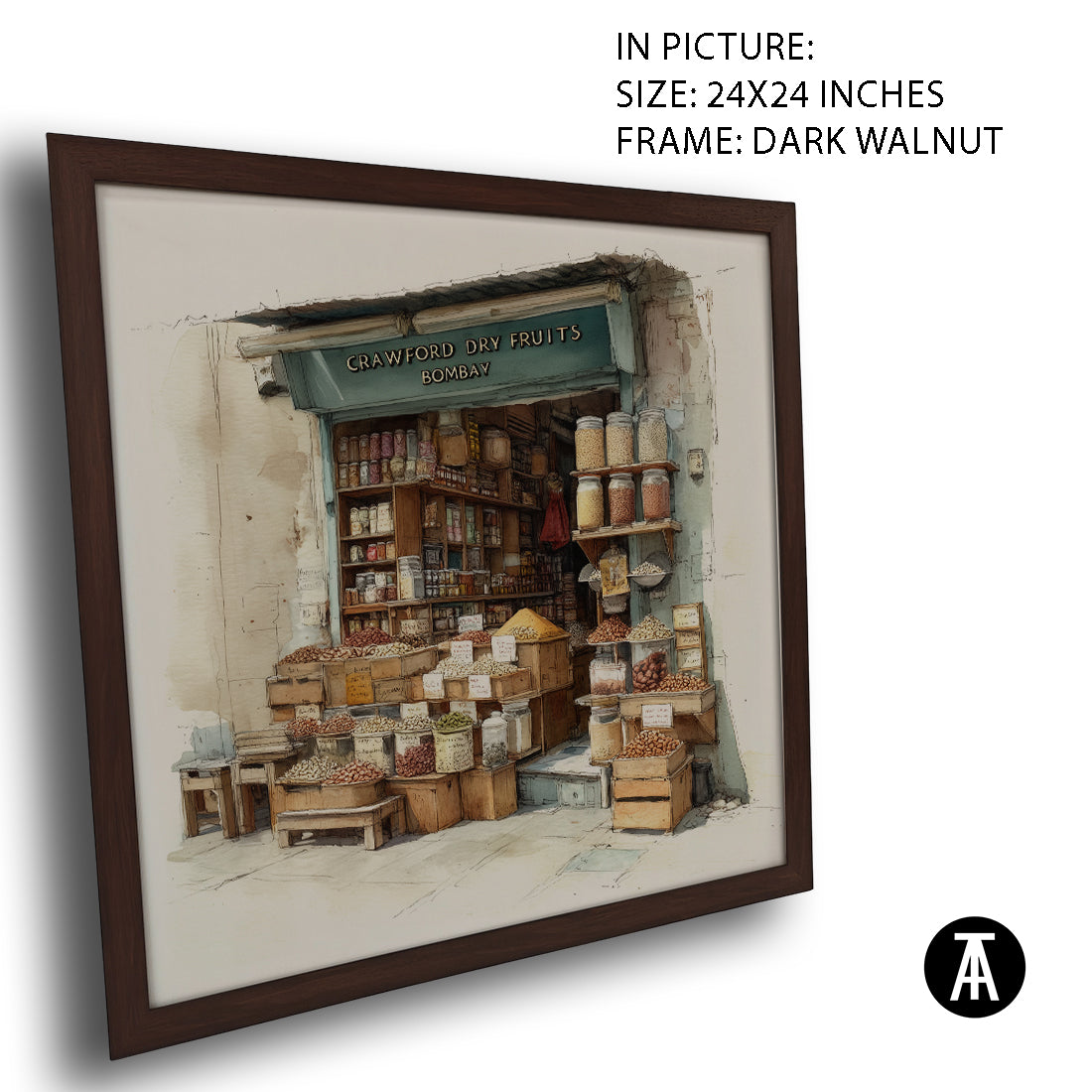 Artwork in Dark Walnut Frame