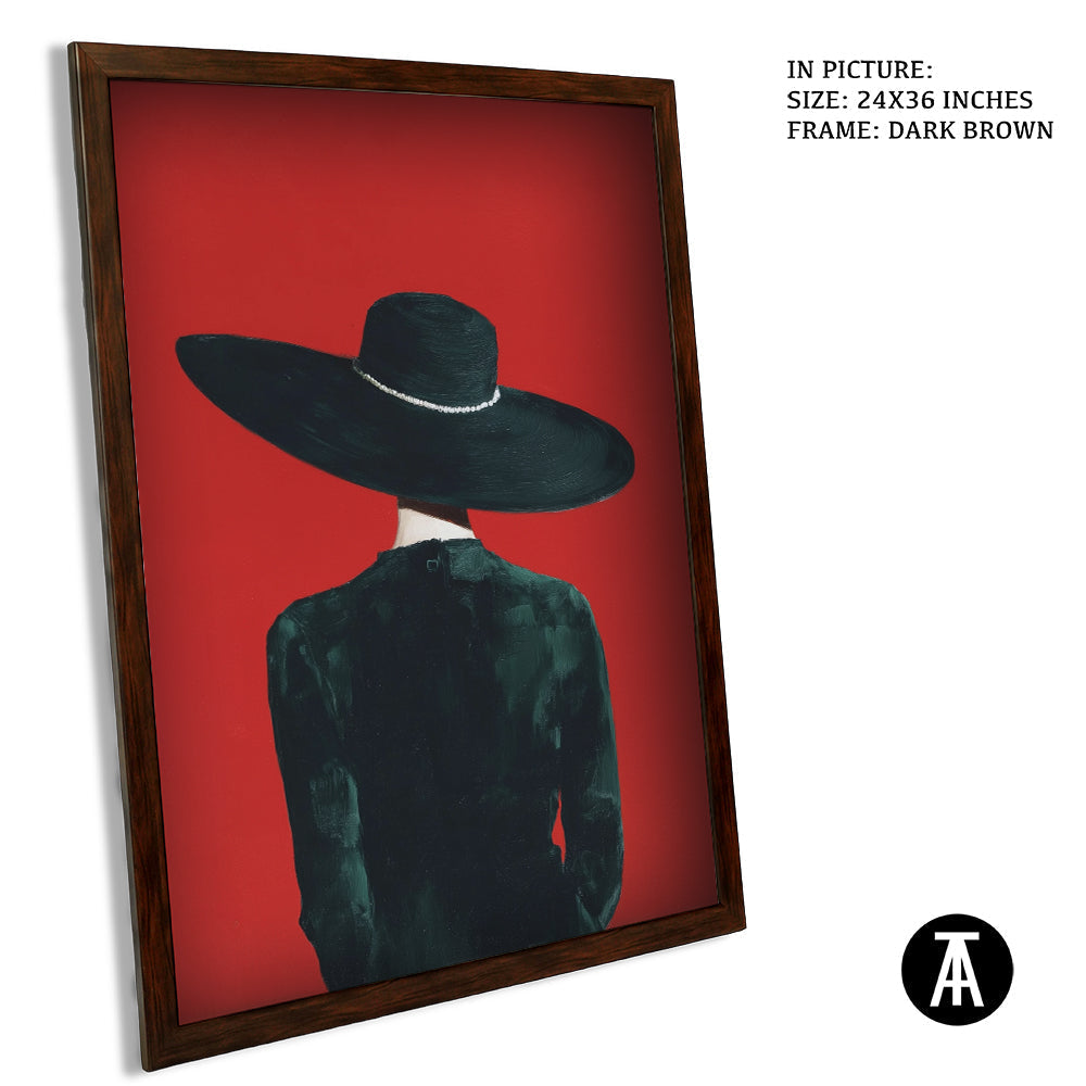 Artwork in Dark Brown Frame
