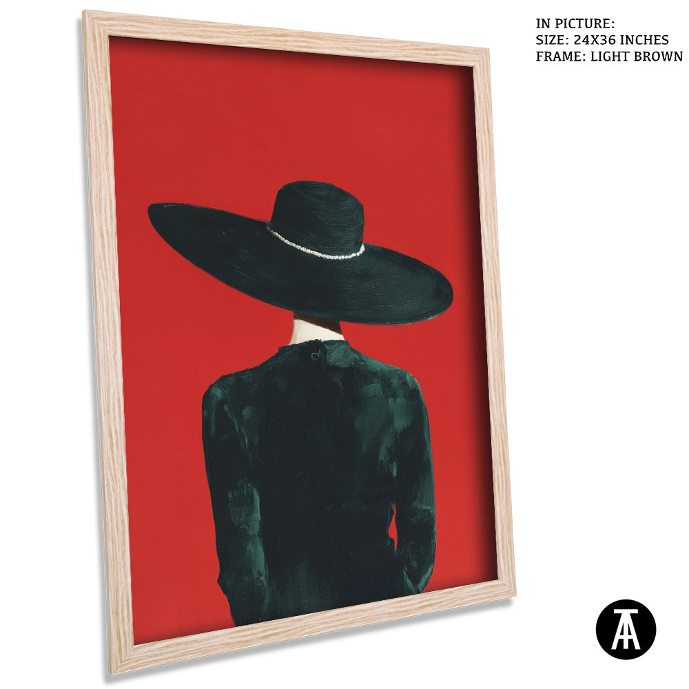 Artwork in Light Brown Frame