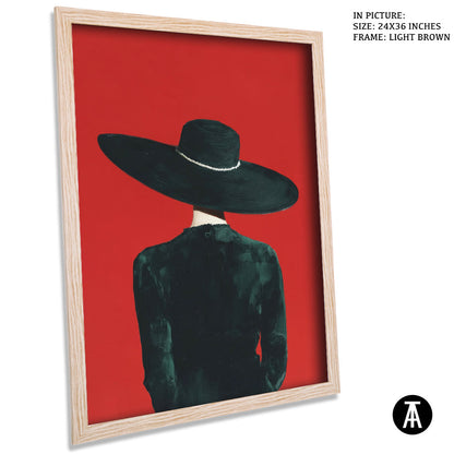 Artwork in Light Brown Frame