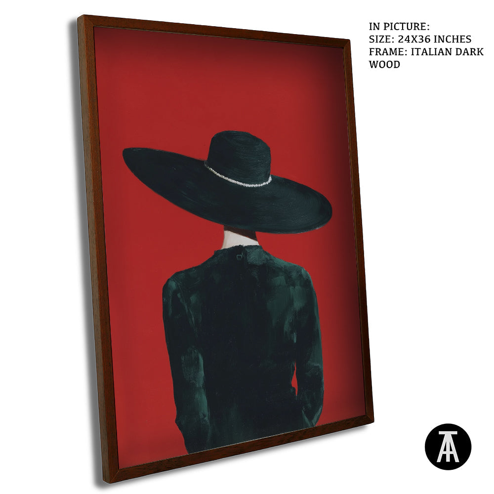 Artwork in Dark Wood Frame