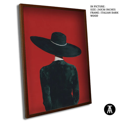 Artwork in Dark Wood Frame