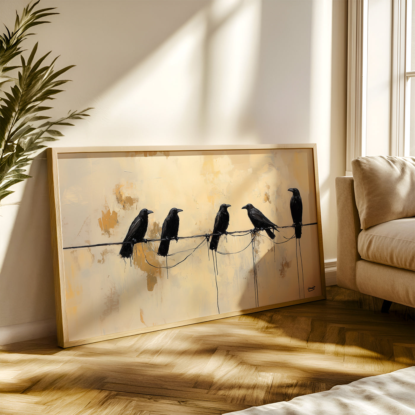 Modern Art Painting in a Lifestyle Setting