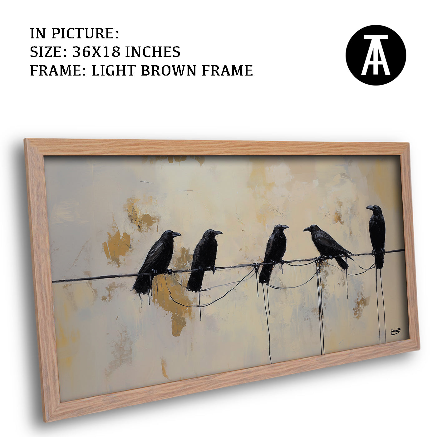 Artwork in Dark Brown Frame