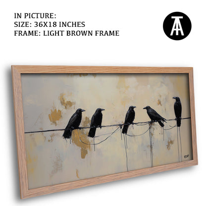 Artwork in Dark Brown Frame