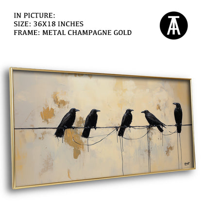 Artwork in Light Brown Frame